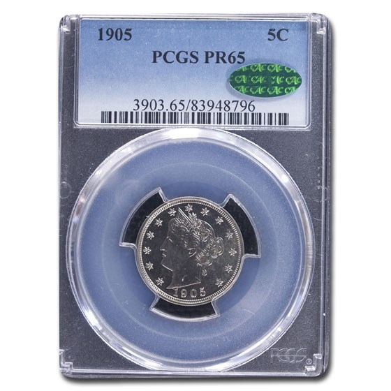 1905 Liberty Head V Nickel PR-65 PCGS CAC 1905 Liberty Head V Nickel PR-65 PCGS CAC